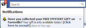 Farmville notificacion Free Mystery Box