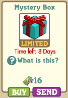Mystery Box Farmville: Verde azulada con lazo rojo