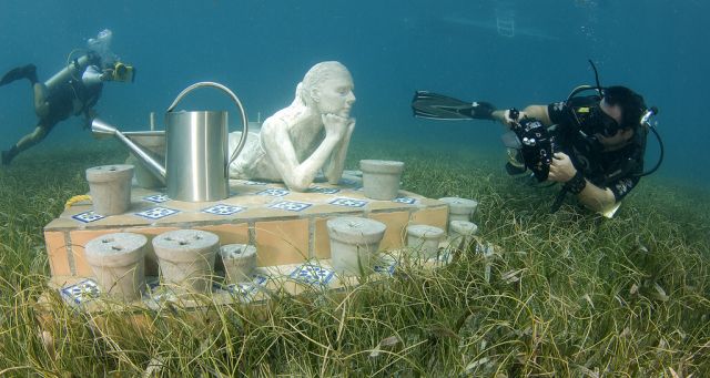 Esculturas bajo el agua en Mexico 2