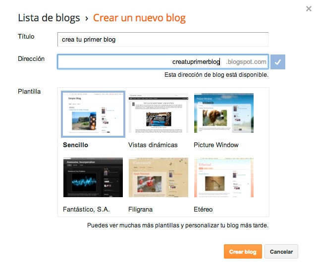 Cómo crear un blog gratis en blogger.com