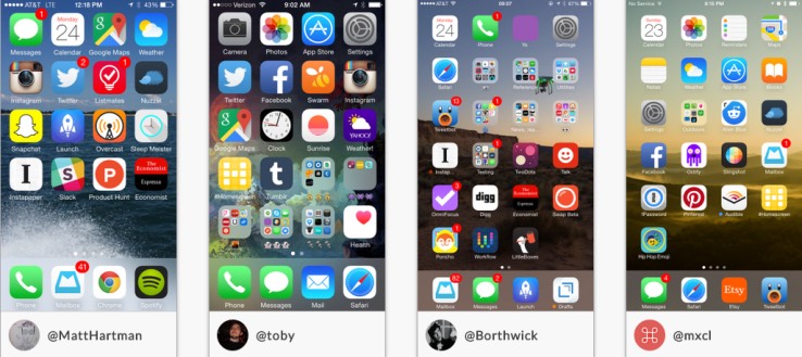 Las aplicaciones más populares que la gente instala en un iPhone (pantalla inicial)