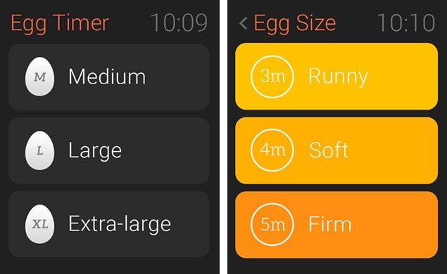 Boiled Egg Timer app Apple Watch