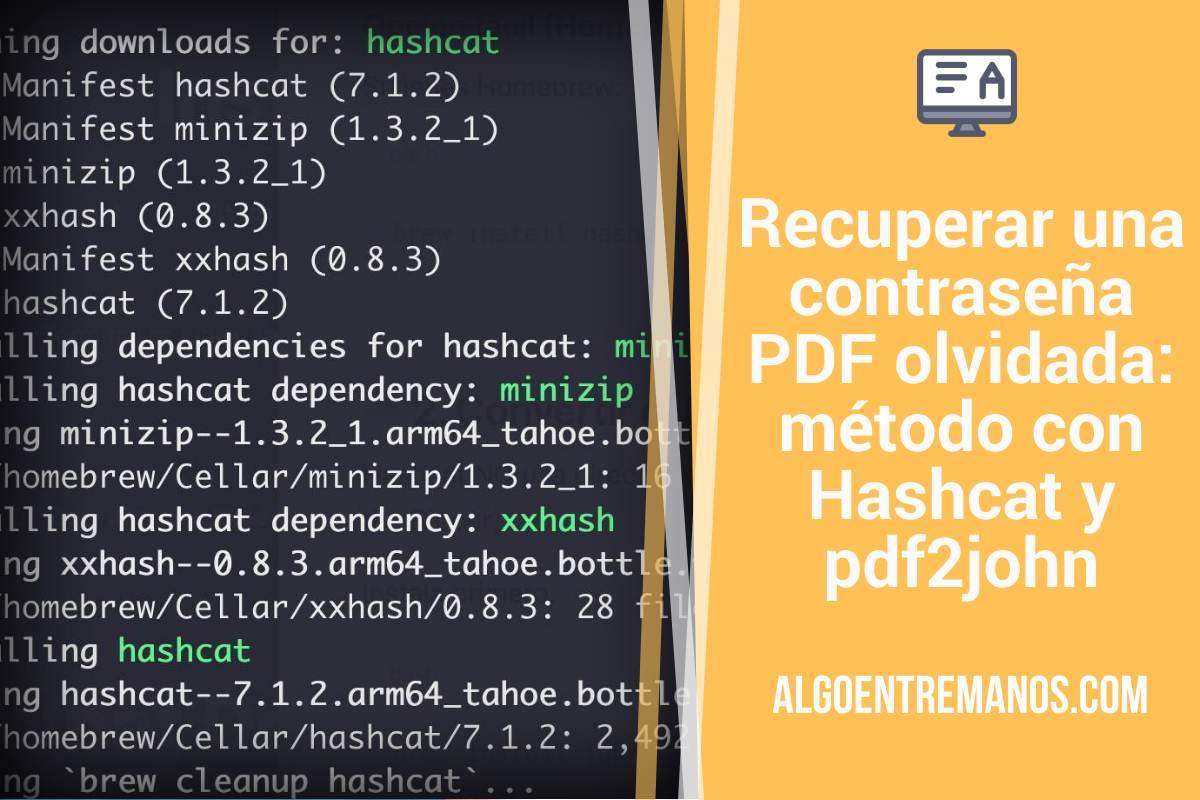 Recuperar una contraseña PDF olvidada: método con Hashcat y pdf2john