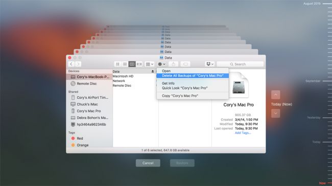 Cómo borrar las copias de seguridad de Time Machine en un Mac