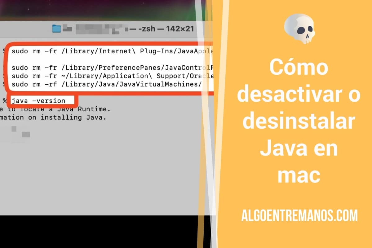 Cómo desactivar o desinstalar Java en mac