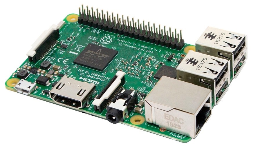 Raspberry Pi 3 Modelo B - Placa base (1.2 GHz Quad-core ARM Cortex-A53, 1GB RAM, USB 2.0)