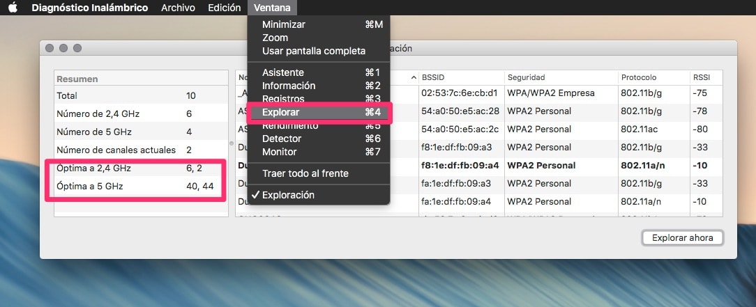 explorar tu red WIFI en un Mac