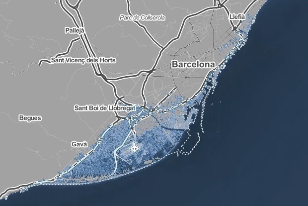 Barcelona despues de aumento temperatura en 4ºC