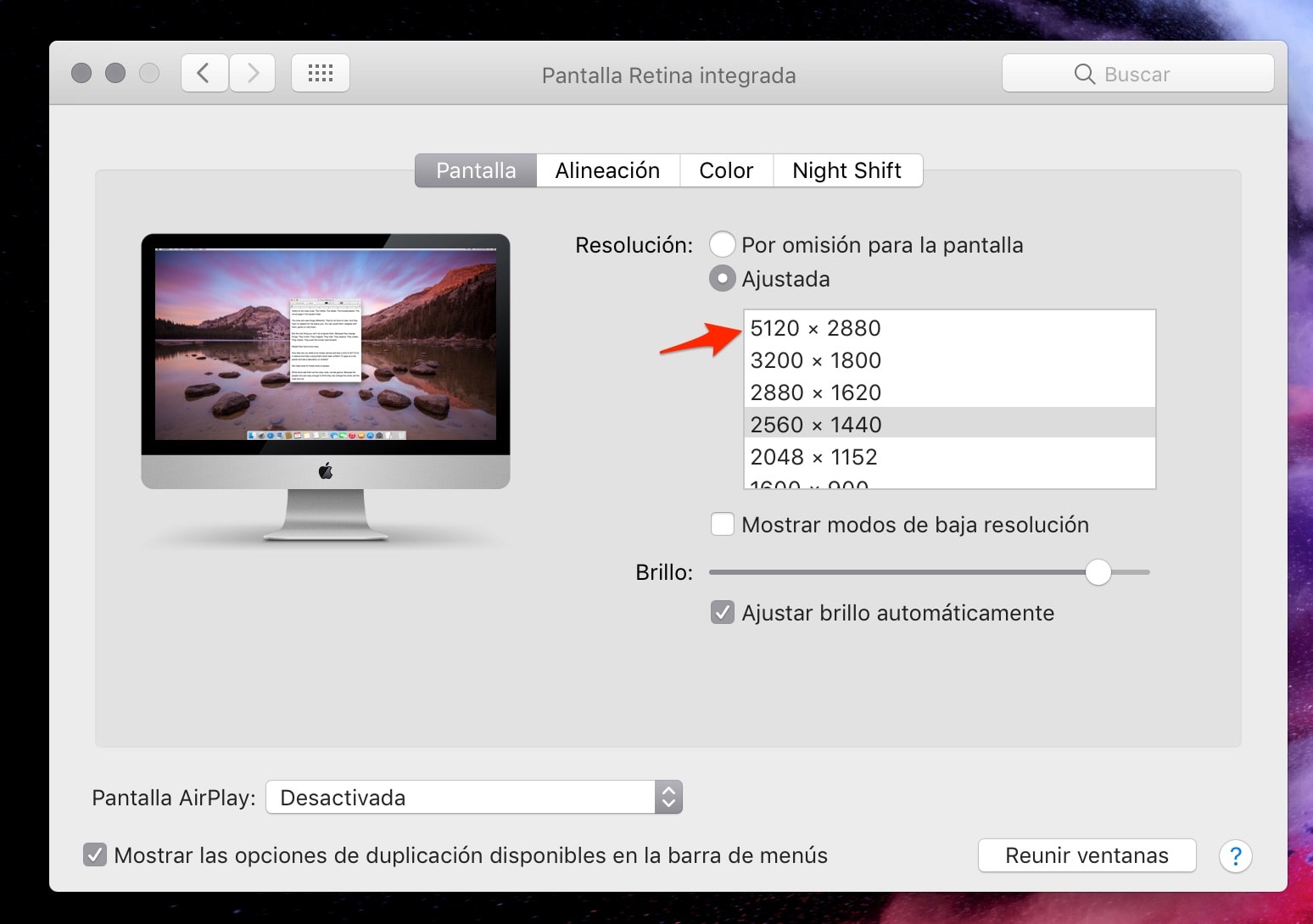 resolución 5K en el iMac de 27"