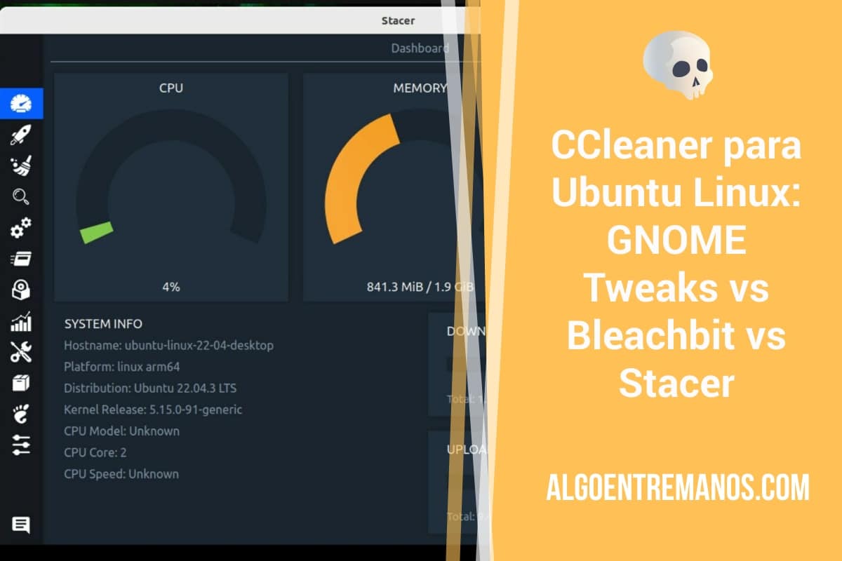 CCleaner para Ubuntu Linux: GNOME Tweaks vs Bleachbit vs Stacer