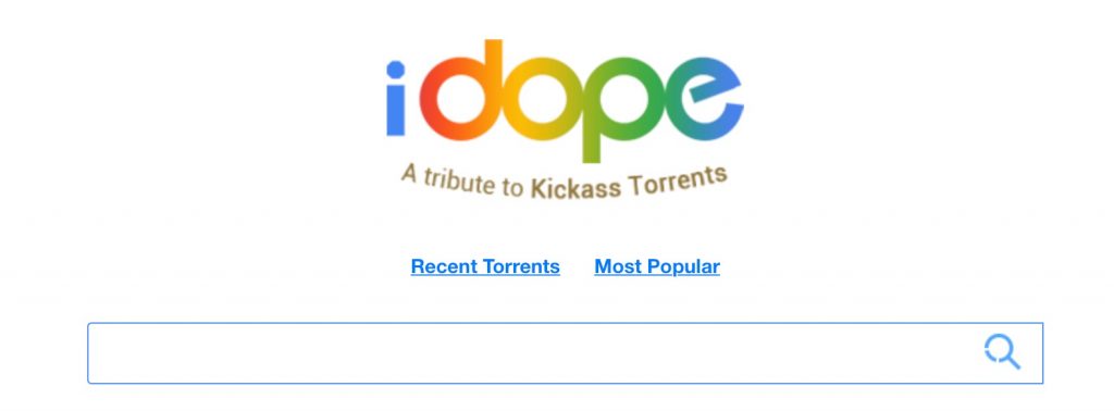 iDope torrent search engine: Uno de los sitios de torrents más seguros.