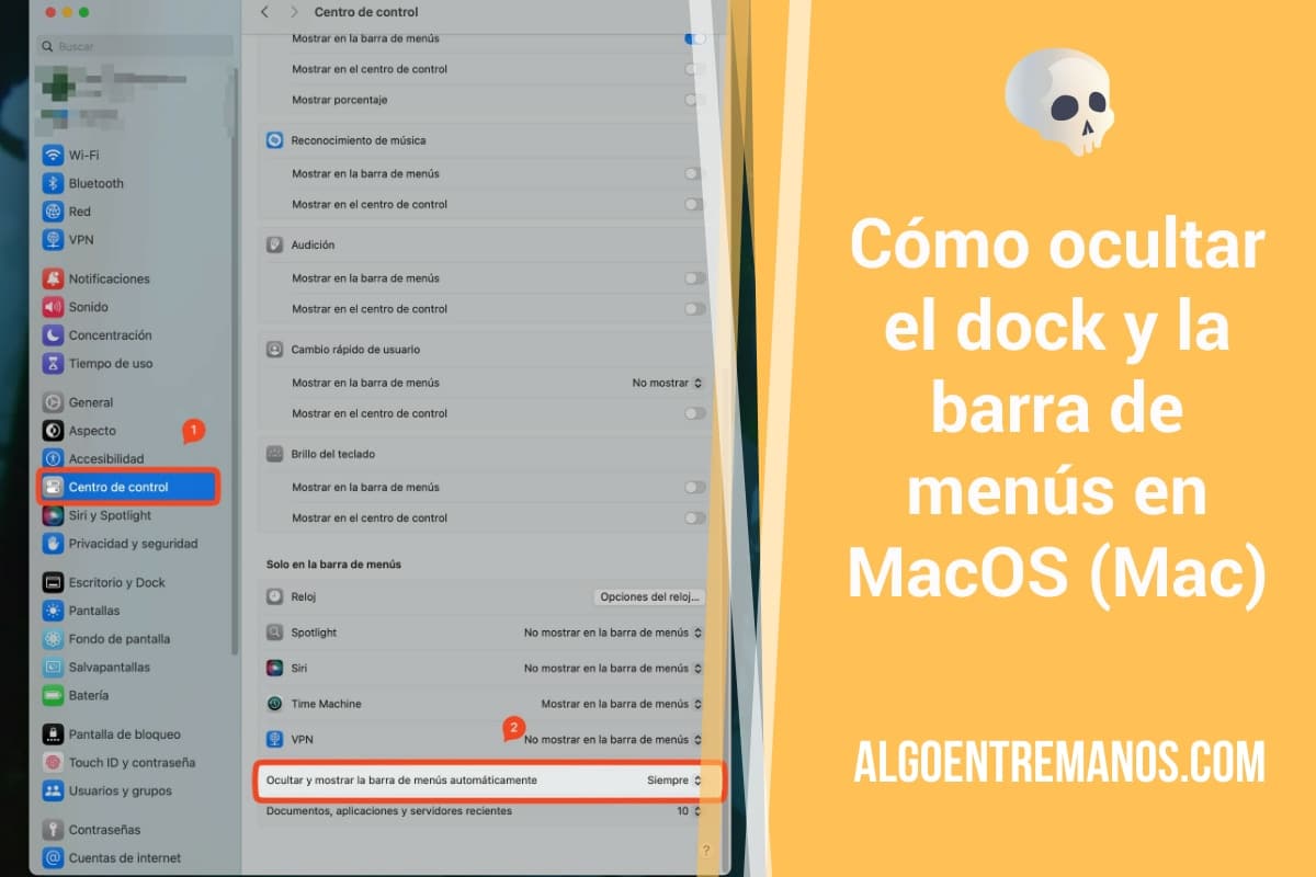 Cómo ocultar el dock y la barra de menús en MacOS (Mac)