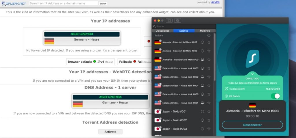 Surfshark te protege del DNS leak y oculta bien tu IP