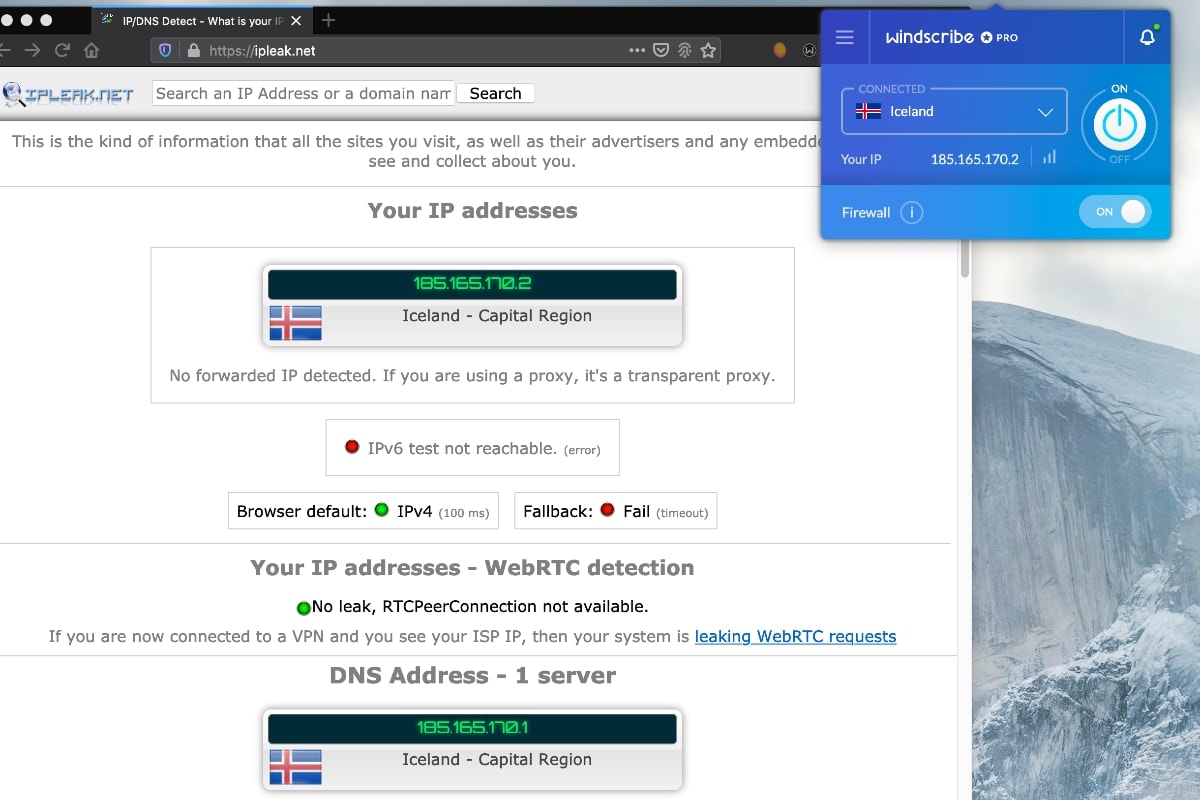 webrtc windscribe vpn