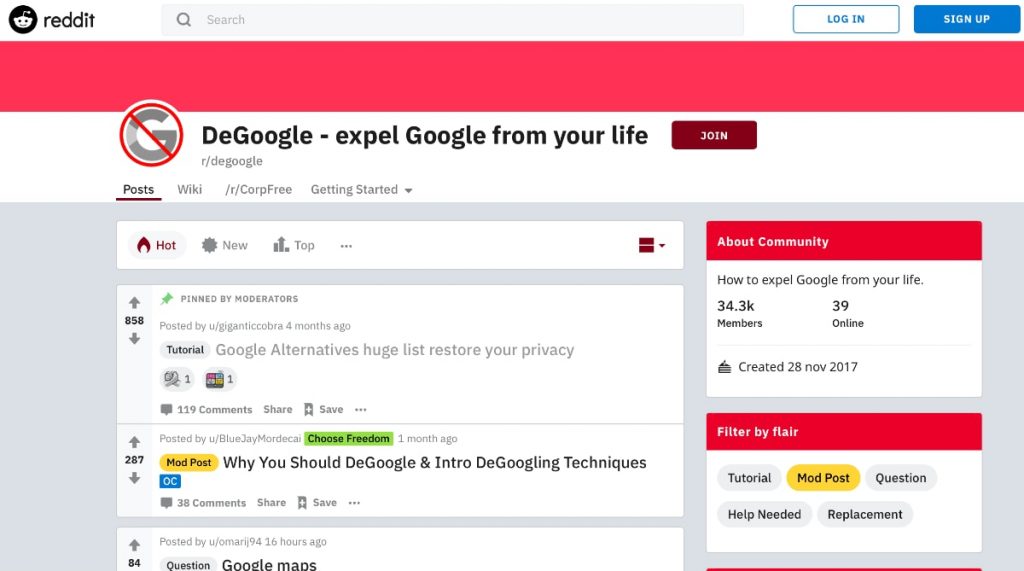 DeGoogle - expel Google from your life