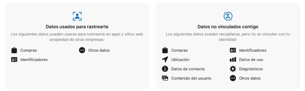 datos privacidad iOS en apps