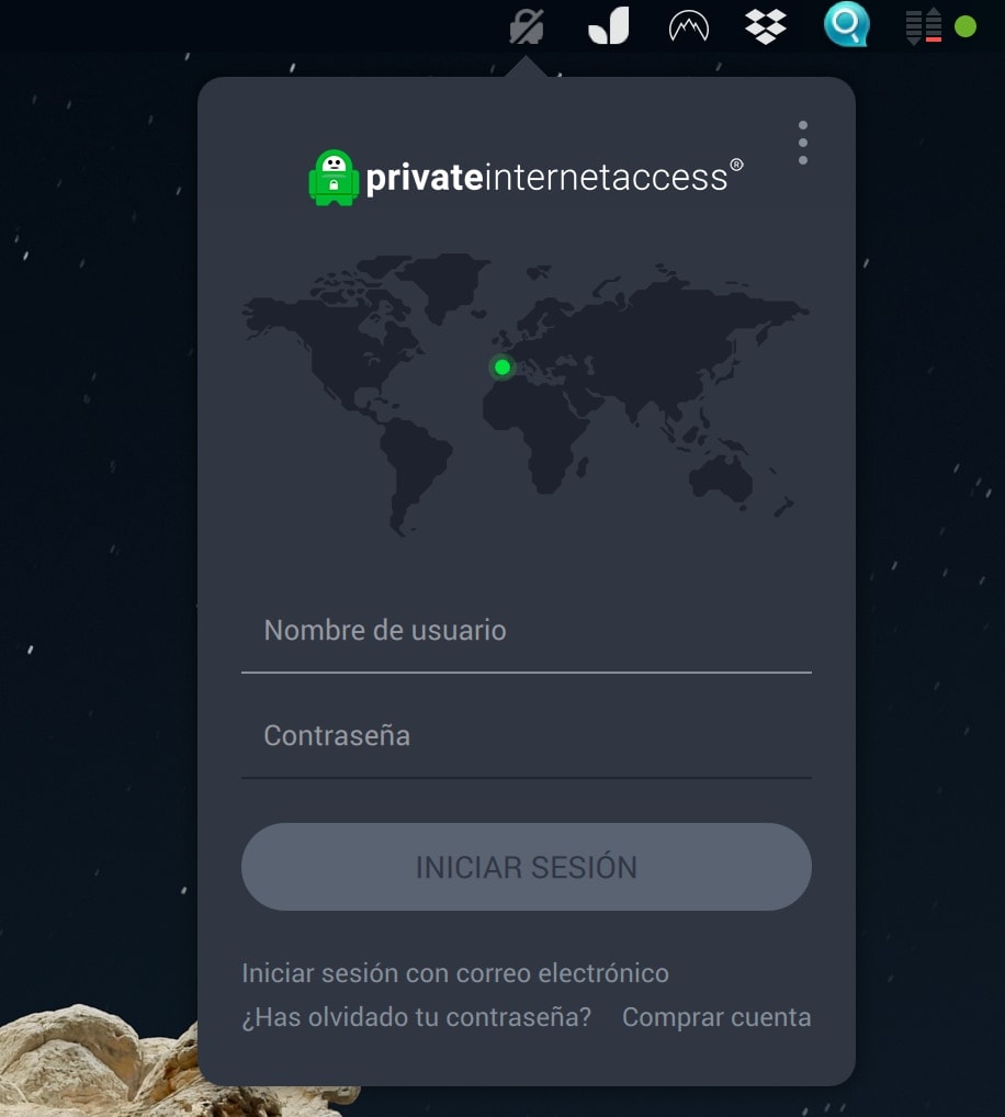 Private Internet Access (PIA VPN): app acceso