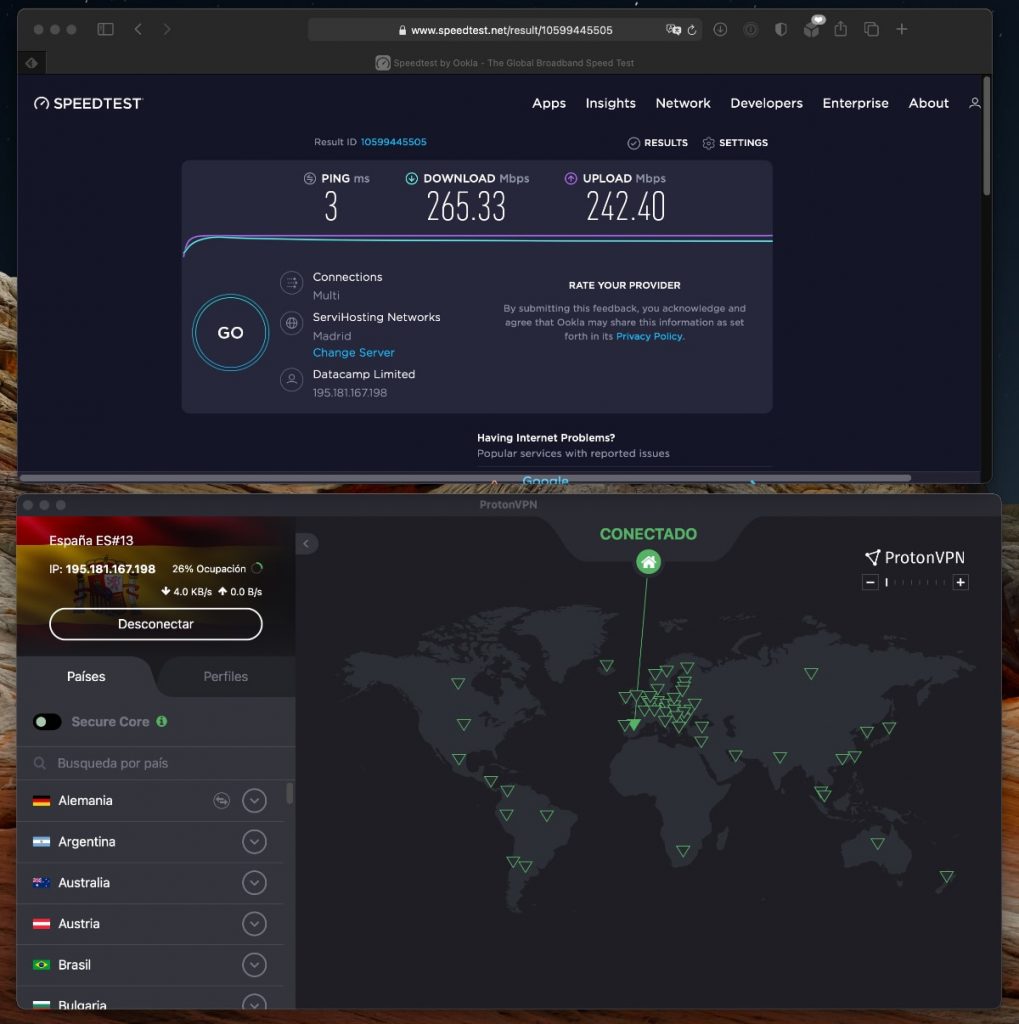 protonvpn test velocidad vpn