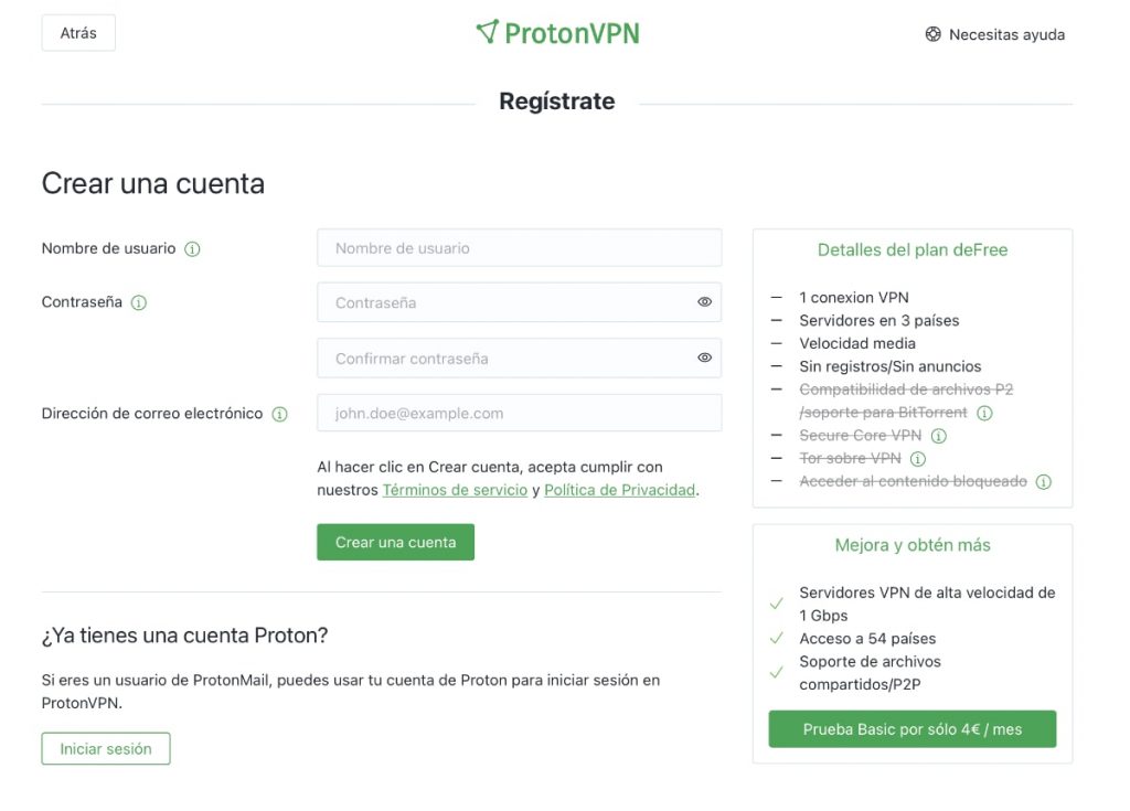 ProtonVPN: proceso de alta y aplicaciones 