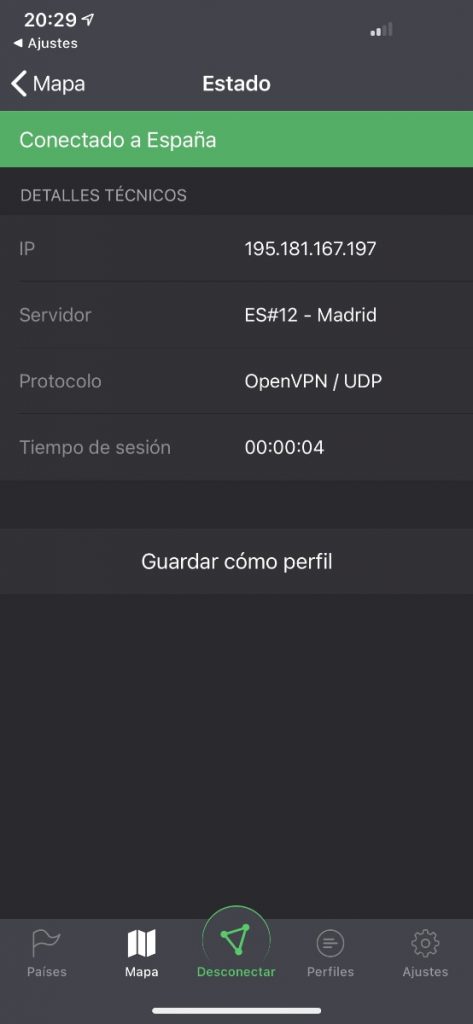 app para móviles ProtonVPN iOS