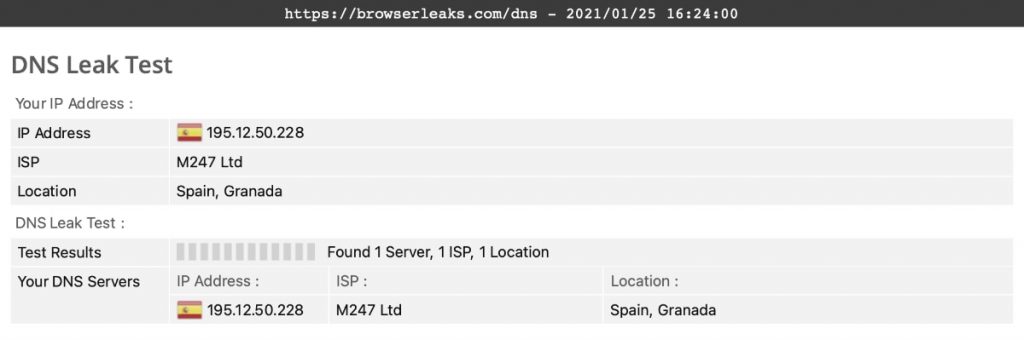 browserleaks dns leaks nordvpn