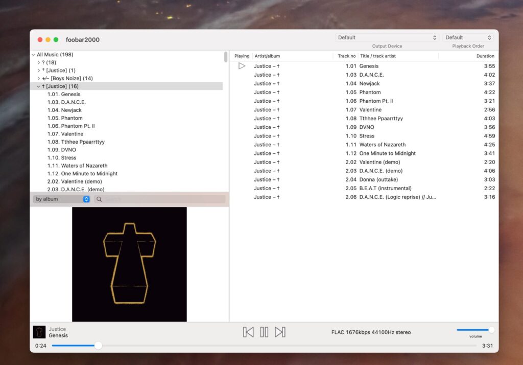 Foobar 2000 en macOS