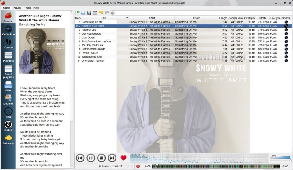 Strawberry Music Player (Linux, macOS, Windows)