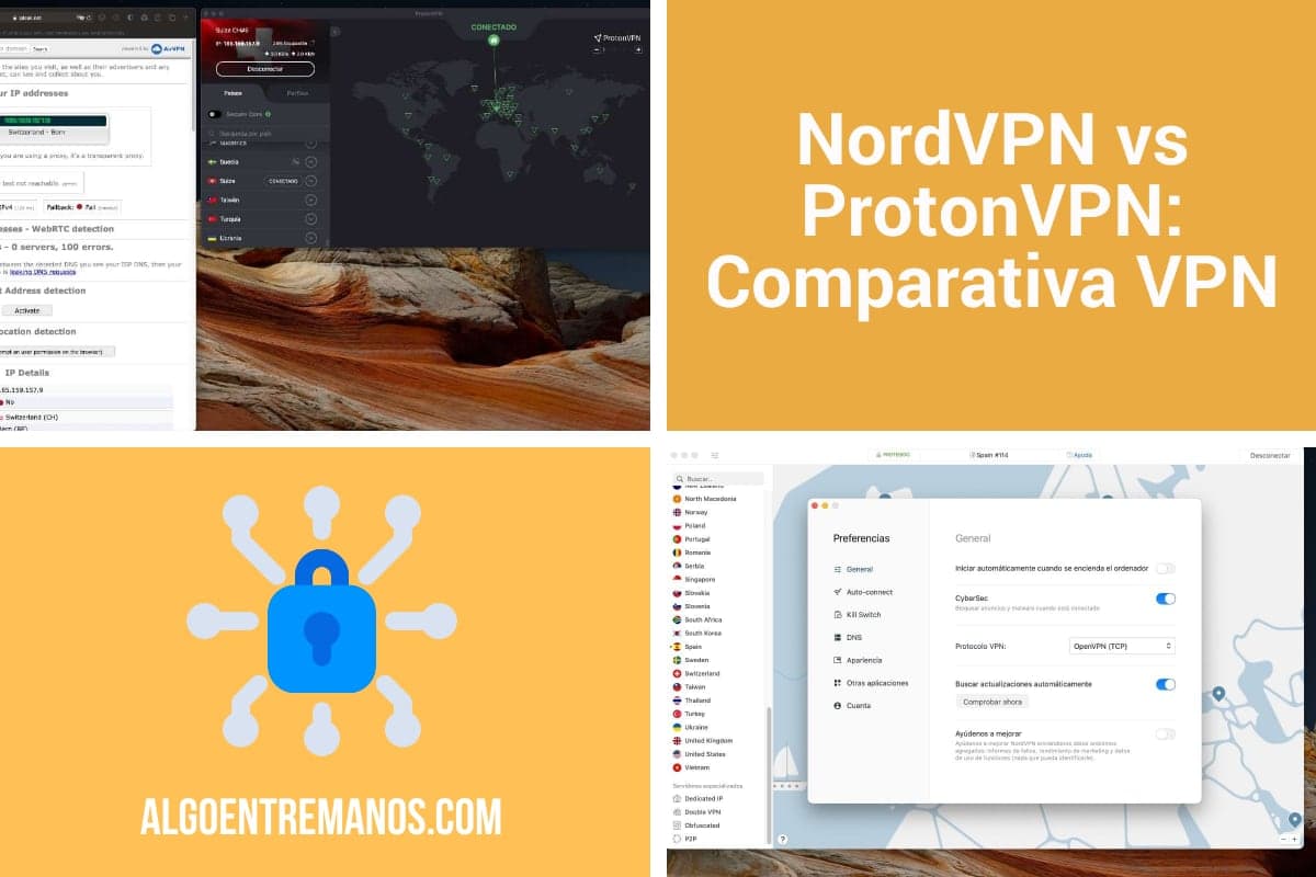 NordVPN vs ProtonVPN: Comparativa VPN