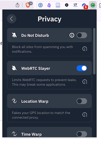 Windscribe VPN - Free Proxy and Ad Blocker: opciones de privacidad