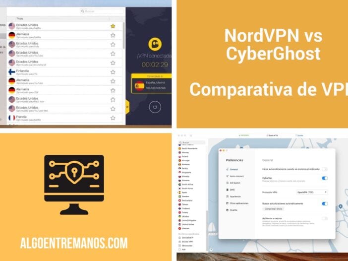 Comparativa de VPN entre NordVPN vs CyberGhost