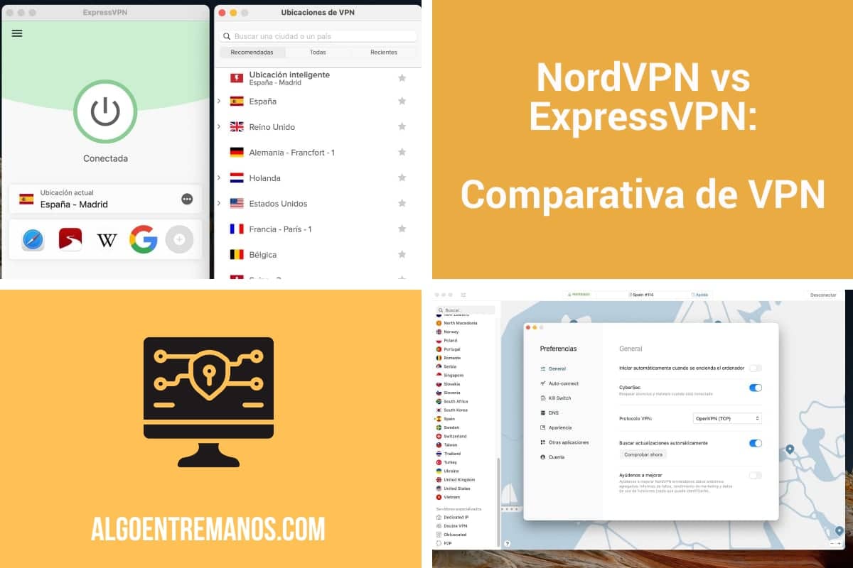 NordVPN vs ExpressVPN: comparativa de VPN