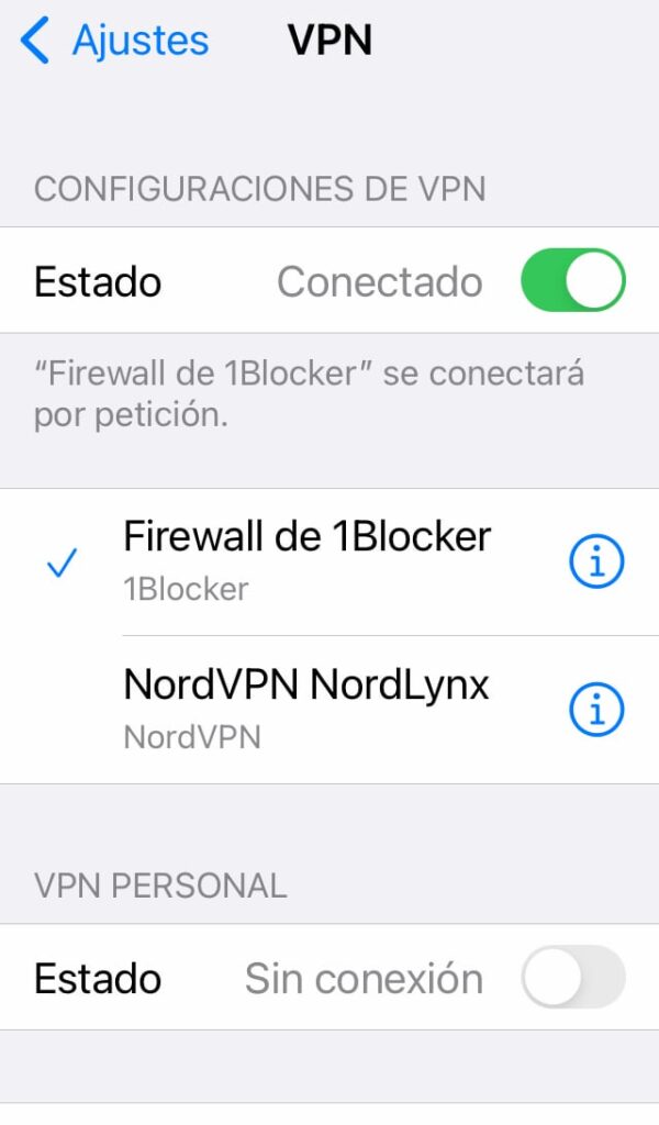 quitar los ajustes VPN de tu iPhone - iPad de manera manual