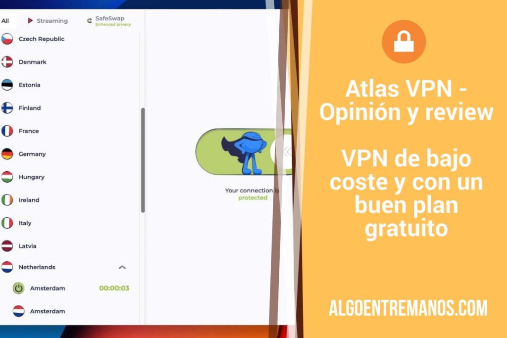 Atlas VPN - Opinión y review: VPN de bajo coste y con un buen plan gratuito