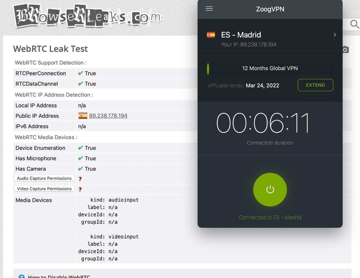 ZoogVPN y el test DNS Leak