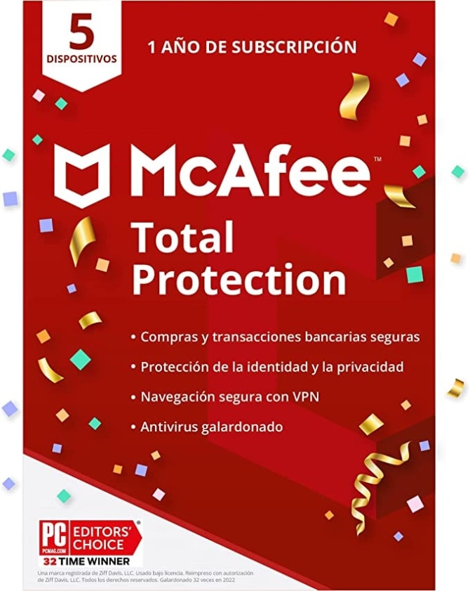McAfee Total Protection 2022 | 5 dispositivos 
