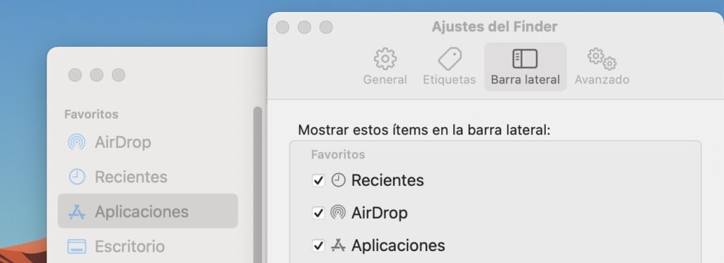 Activar aplicaciones en un Mac en Finder