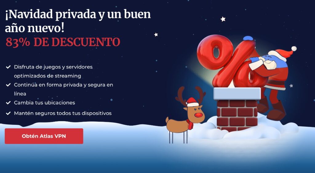 Atlas VPN: Oferta de Navidad del 83 %