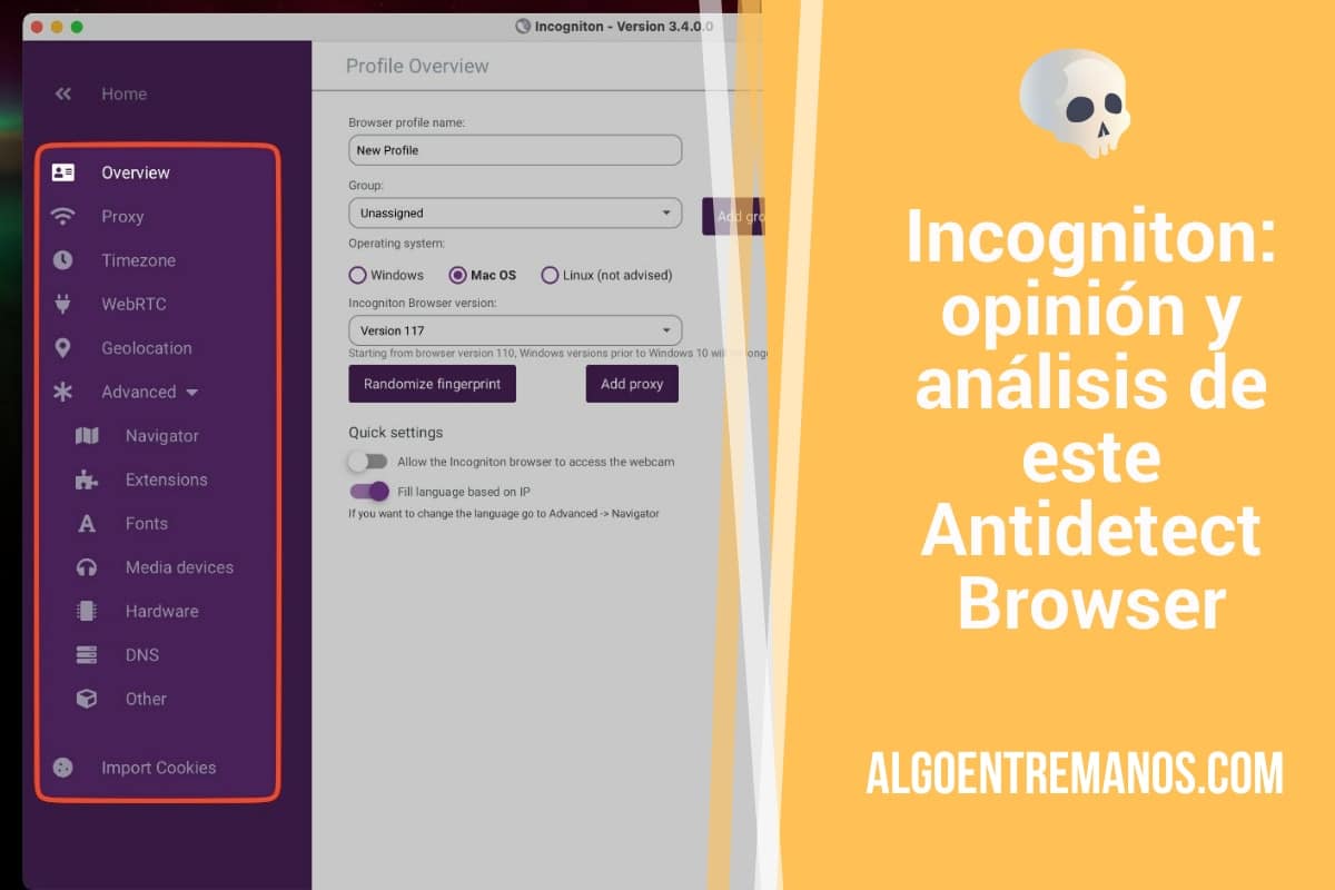Incogniton: opinión y análisis de este Antidetect Browser