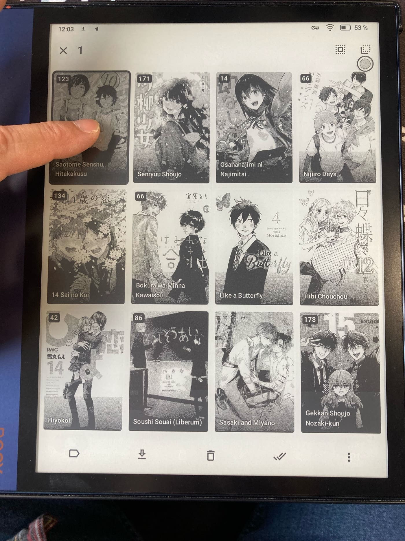 Migrando fuentes desde la Biblioteca de TachiyomiSY: seleccionamos mangas