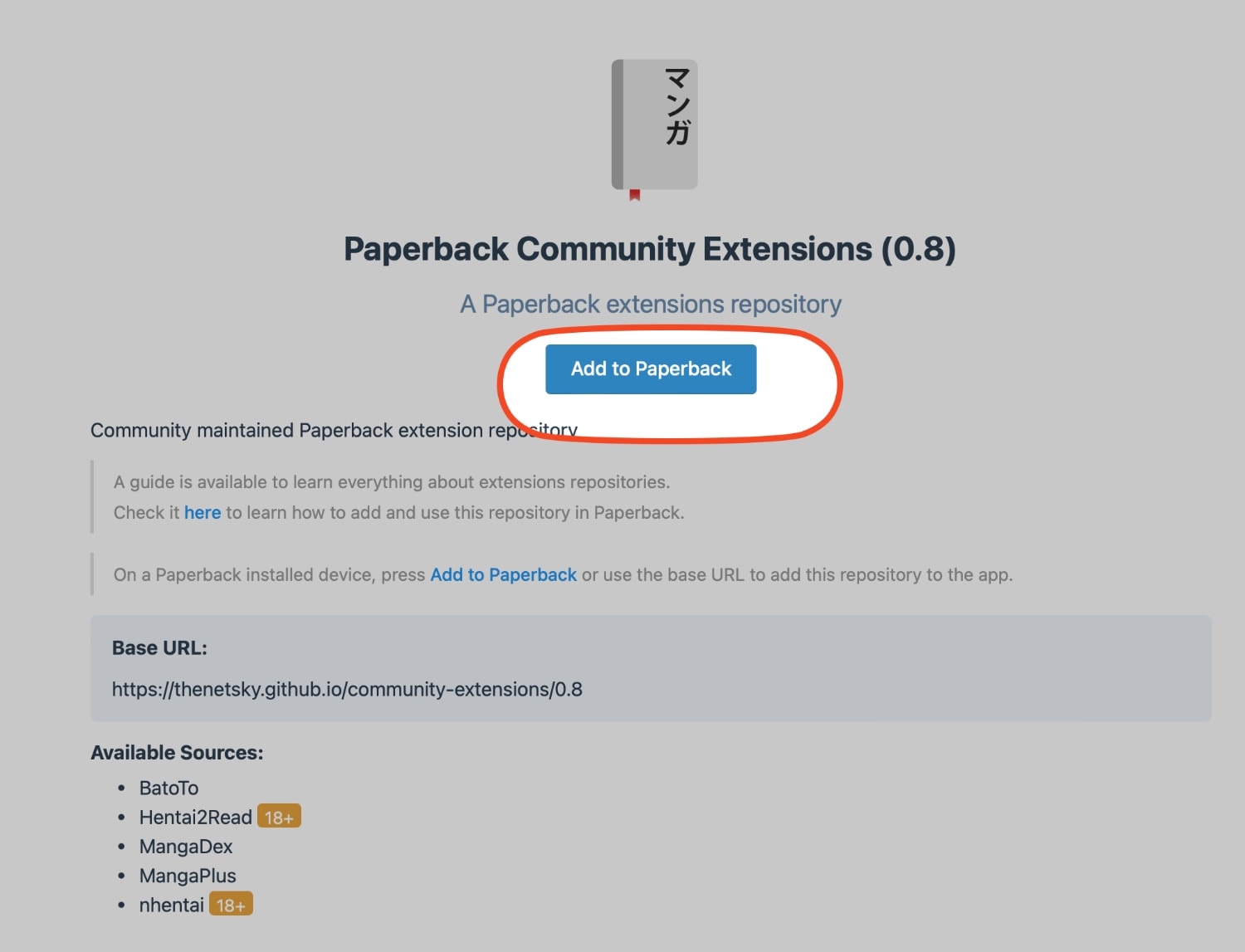 Instalando extensiones y repositorios en app Paperback en tu iPhone, iPad para leer manga online