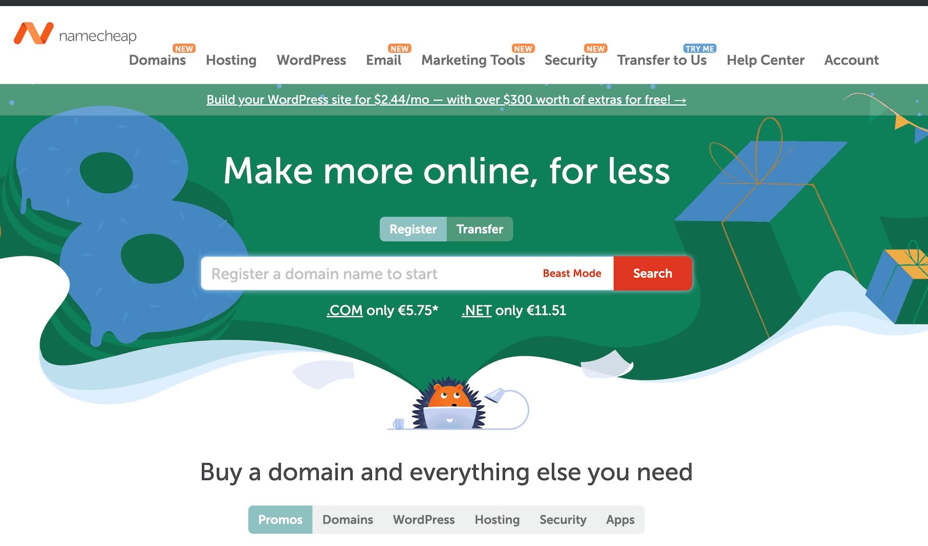 ¿Cuál es el mejor sitio para comprar y registrar dominios baratos online? Namecheap