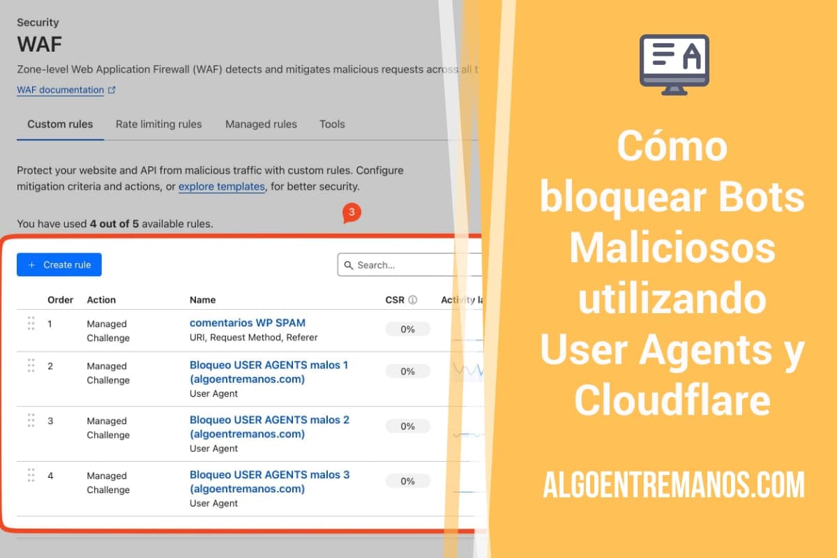 Cómo bloquear Bots Maliciosos utilizando User Agents y Cloudflare