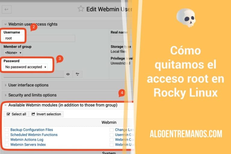 Cómo quitamos el acceso root en Rocky Linux 9