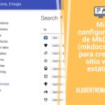 Mi configuración de MkDocs (mkdocs.yml) para crear un sitio web estático