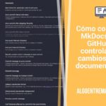 Cómo conectar MkDocs con GitHub y controlar los cambios de tu documentación