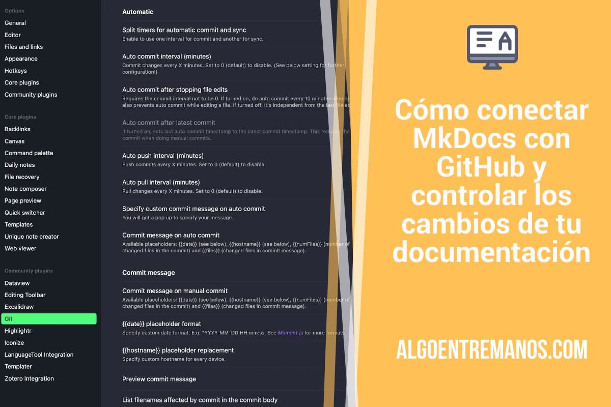 Cómo conectar MkDocs con GitHub y controlar los cambios de tu documentación