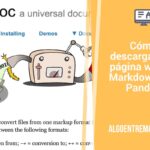Cómo descargar una página web en Markdown con Pandoc