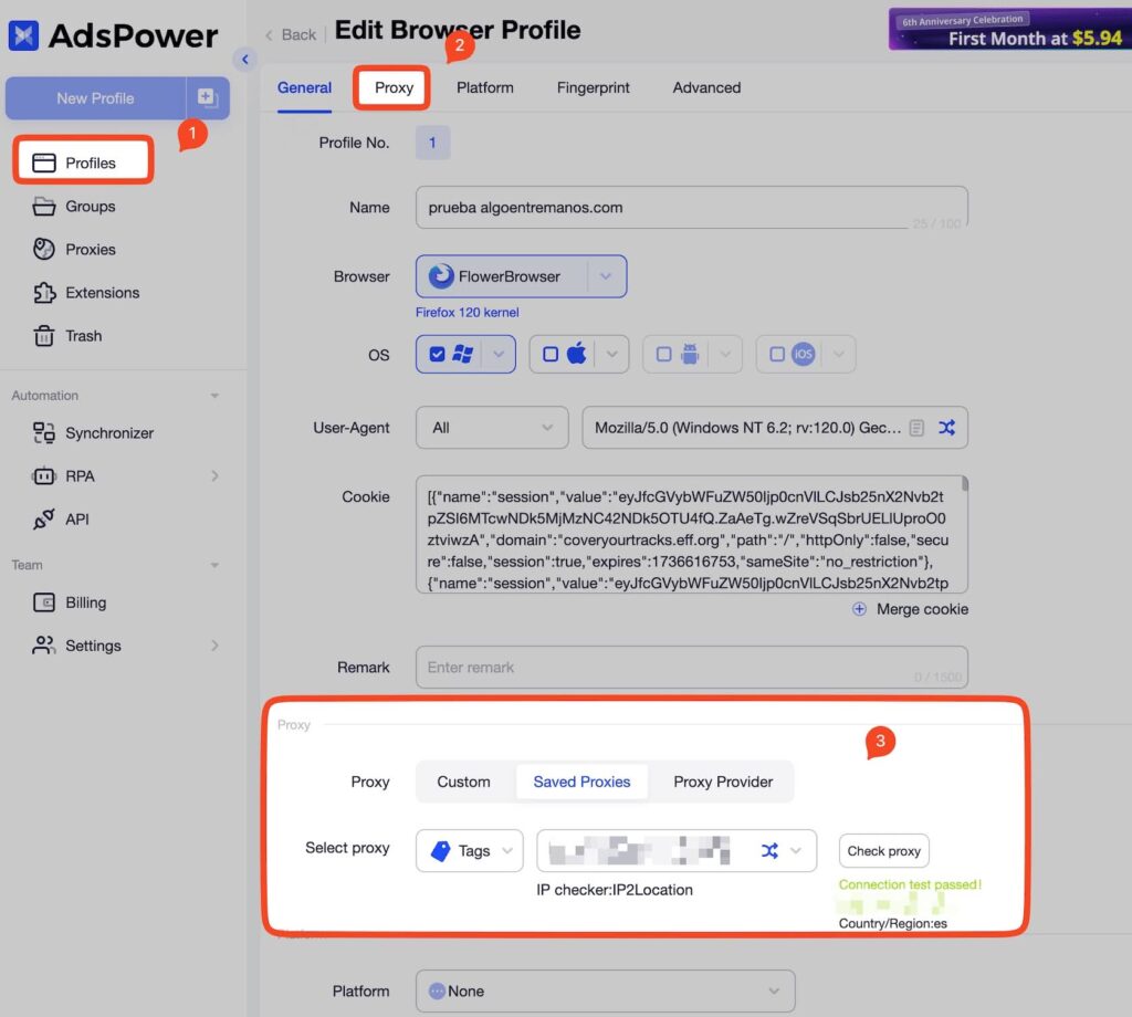 Cómo configurar tu proxy privado en AdsPower