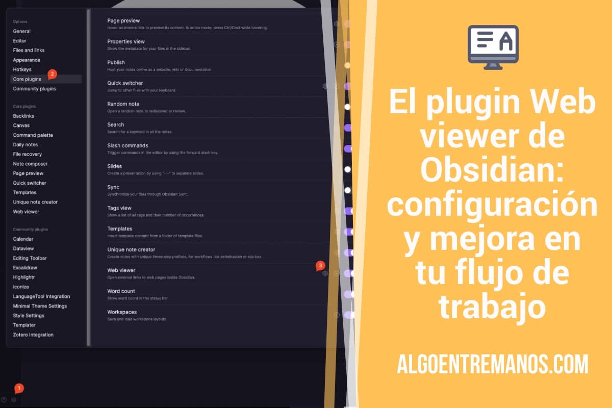 El plugin Web viewer de Obsidian: configuración y mejora en tu flujo de trabajo