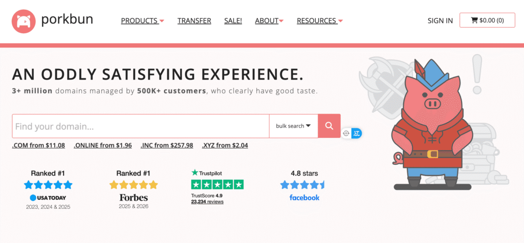 Porkbun, registrador de dominios